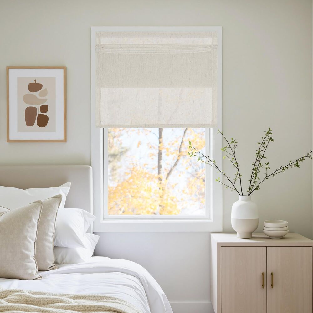 Linen Farmhouse French Curtain - Ivory, W22" x L72"
